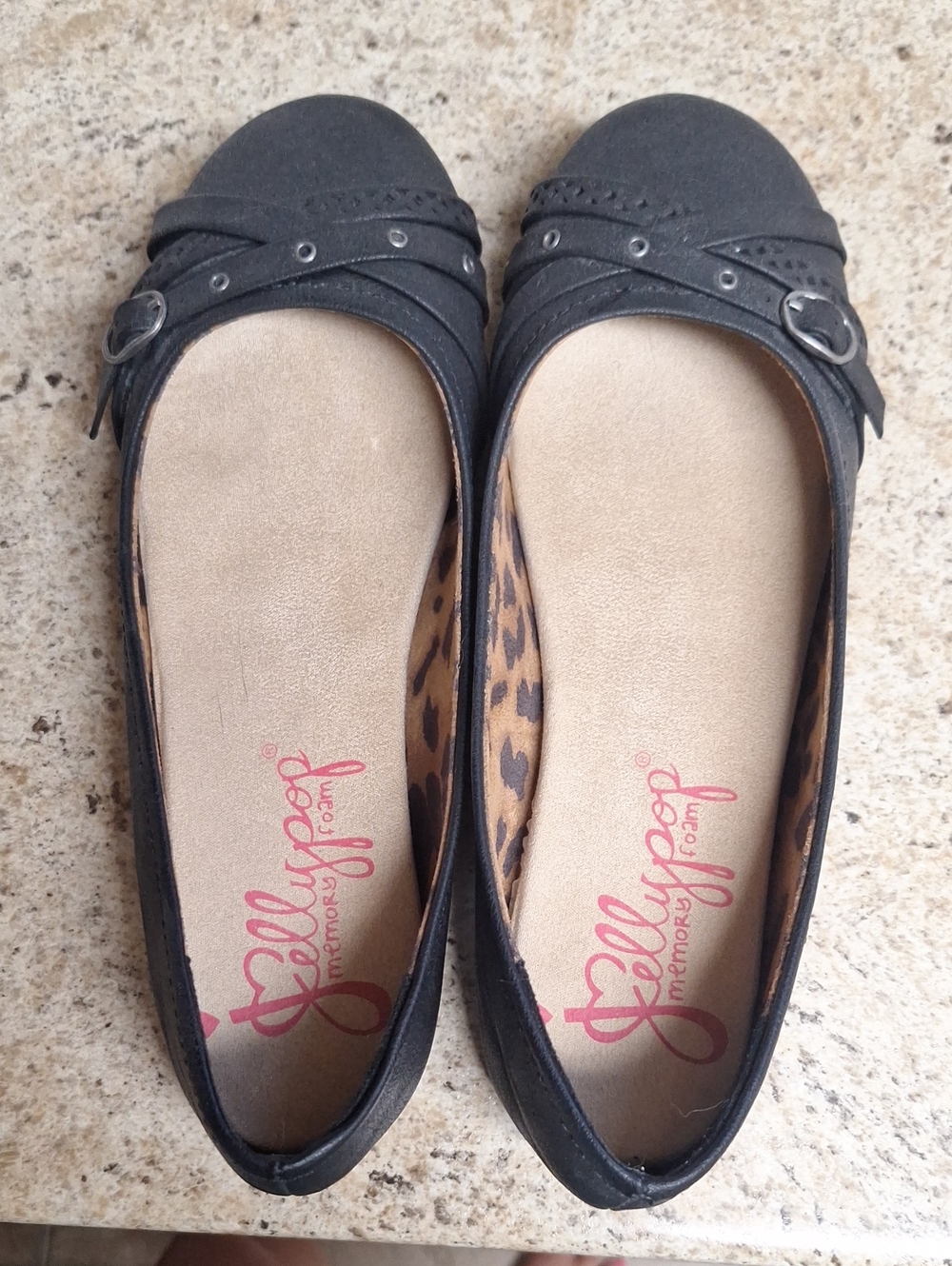 Jellypop New with Tags Black Ballet Flats with Decorative Buckle Never Worn SZ 8